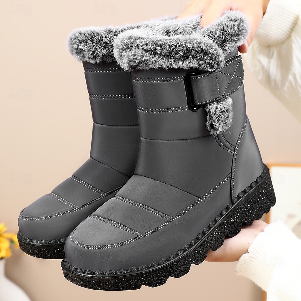 Mujer Botas Botas de nieve Diario Tacón Plano Dedo redondo Casual Satén Mocasín Vino Negro Azul 2026 - $32.99 –P15