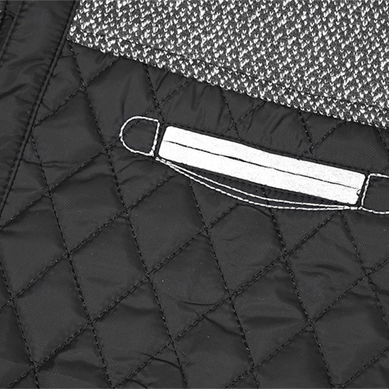Herr Quiltad jacka Vardaglig jacka Semester Dagligen Håller värmen Lappverk Ficka Höst Vinter Färgblock Mode Klassisk Hög krage Normal Svart Blå Kaki Armégrön Jacka 2025 - $60.99 –P8
