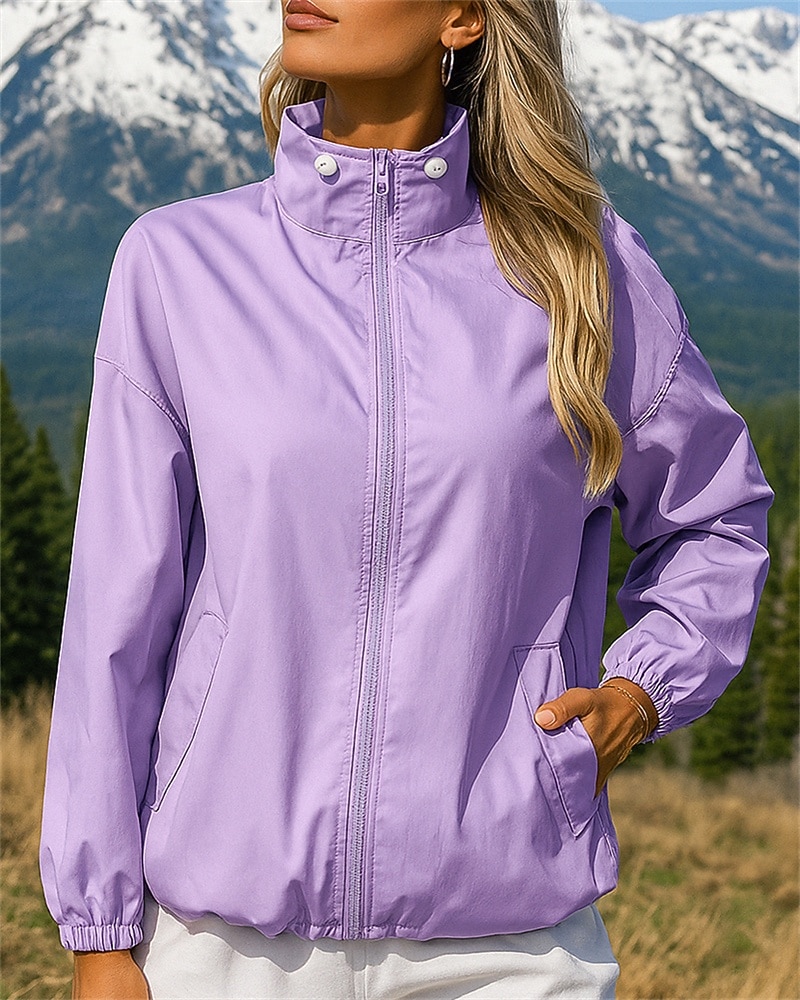 Femmes Veste d'extérieur Veste de randonnée Extérieur Imperméable Coupe-vent Léger Respirant Tenues de randonnée Vêtements de randonnée Printemps Automne Veste Chasse Escalade Camping / Randonnée de 2026 ? $28.99 –P1