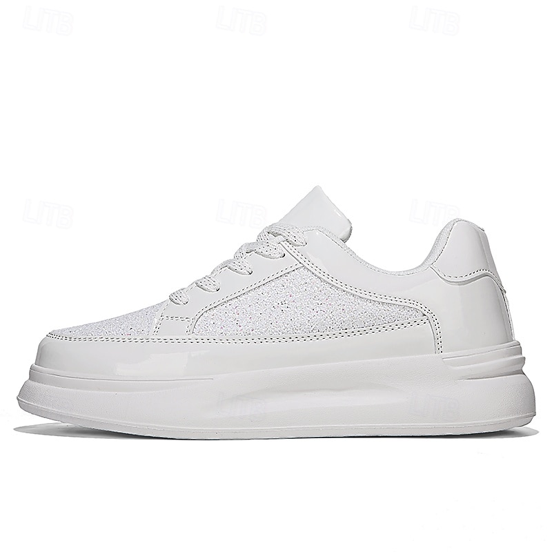 scarpe da ginnastica da uomo bianche e robuste: comode scarpe sportive con lacci e suola spessa per la corsa, la palestra e lo stile casual quotidiano del 2026 a $42.99 –P2