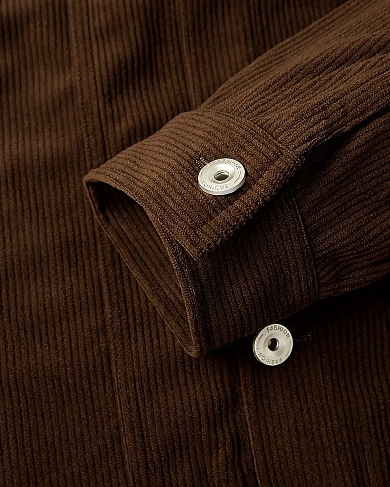 Per uomo Giacca in Velluto a Coste Giacca Cargo Giacca Casual Vacanza Quotidiano Caldo Tasca Autunno & Inverno Semplice Moda Classico Bavero Regolare Nero Blu Verde militare Caffè Giacca del 2025 a $33.99 –P5