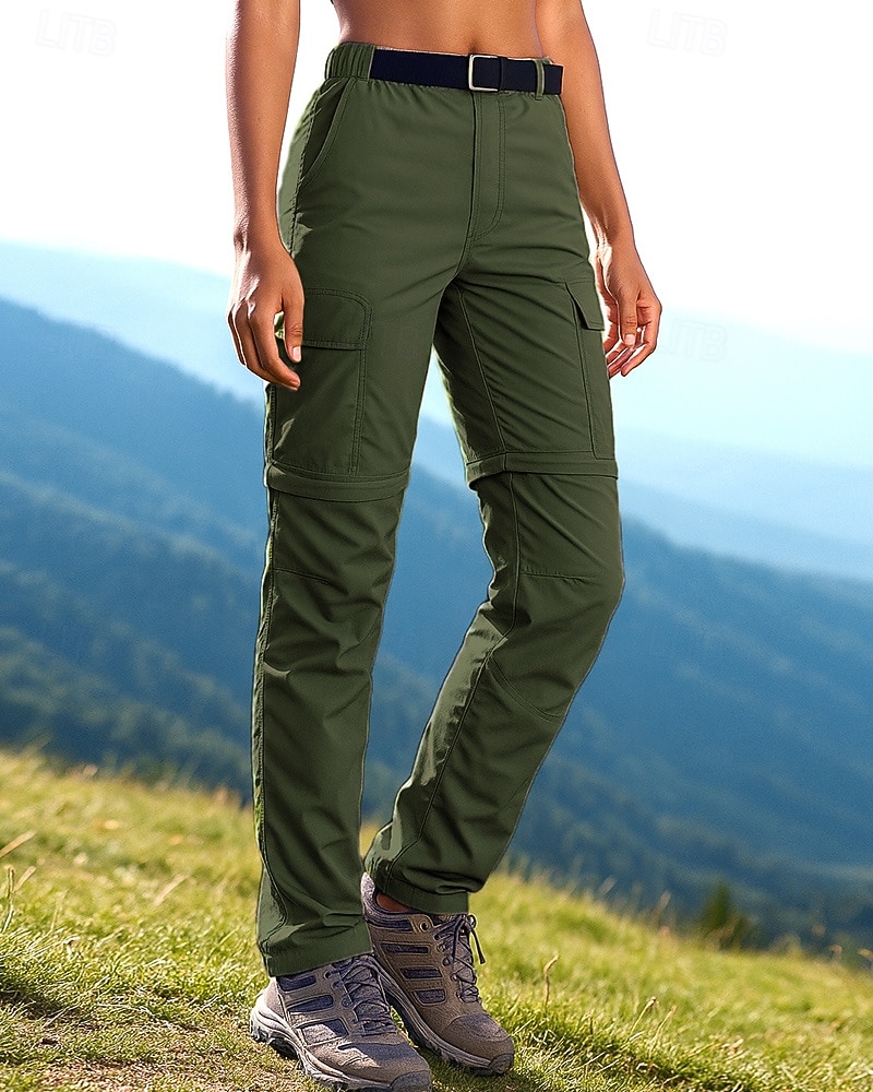 Dam Vandringsbyxor Vattentäta byxor Softshell-byxor Vår Höst Utomhus Normal Vattentät Vindtät Underdelar Ficka Elastisk midja Svart Armégrön Camping / vandring Löpning S M L XL XXL 2026 - $46.99 –P5