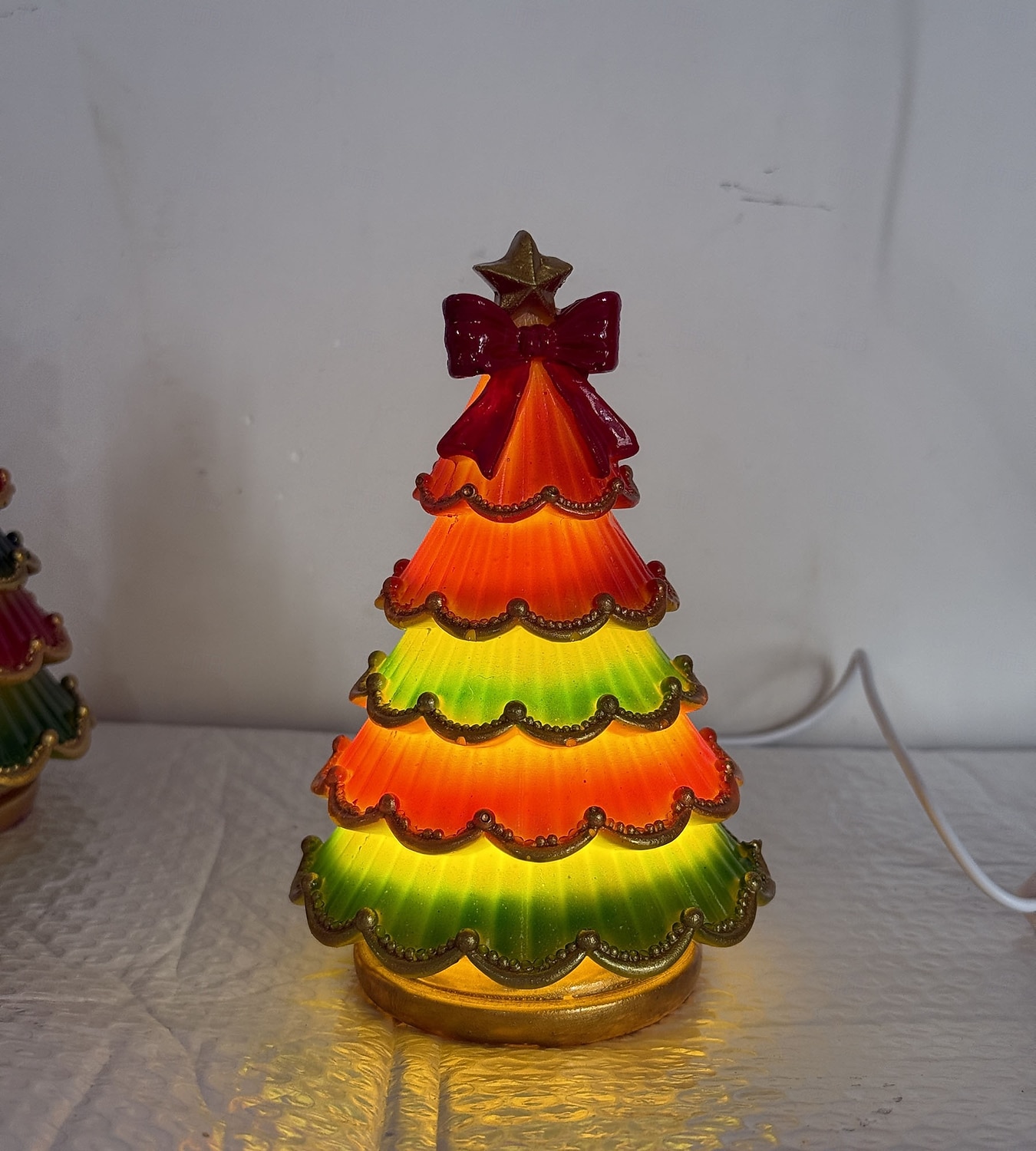 Colorful Gradient Christmas Tree Decorative Lights Creative Holiday Atmosphere Glowing Ornament Christmas Home Desktop Decor 2025 - CAD $32.99 –P3