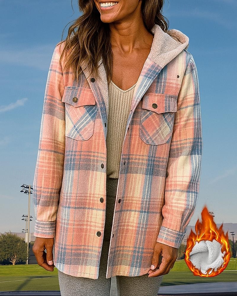 Per donna Cappotto da salotto Giacca in pile con tasche Manica