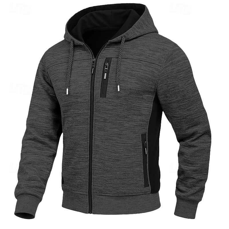 Homme Sweat à capuche Sweat à capuche zippé intégral Sweat à capuche en polaire Sweat à capuche tactique Noir Blanche Vert Véronèse Rouge Bordeaux bleu marine À capuche Uni Fermeture éclair Sport de 2025 ? $23.99 –P6