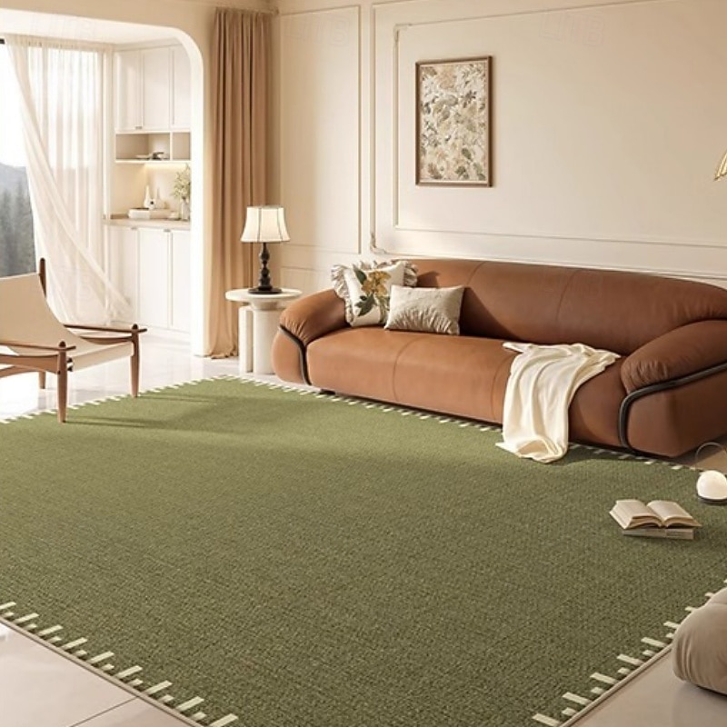 Tapete vintage verde francês, tapete luxuoso para sala de estar, tapete elegante para cabeceira de quarto, tapete grande resistente a manchas e fácil de limpar de 2026 por $107.99 –P11