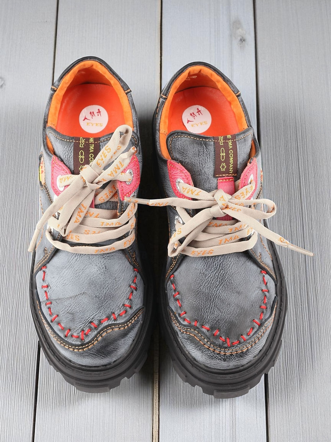 Damskie, zielone, skórzane, sznurowane, grube, codzienne buty z prawdziwej skóry – skórzane buty w stylu retro typu oxford, idealne na jesienną modę i spacery na świeżym powietrzu 2025 - $69.99 –P2