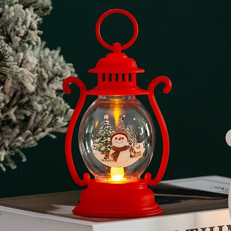1 Pc 16.2 * 7.1CM Christmas Handheld Lantern LED Electronic Candle Light Desktop Ornament Light Nightlight Decorative Light AG13 * 3 Battery 2025 - CAD $4.99 –P1