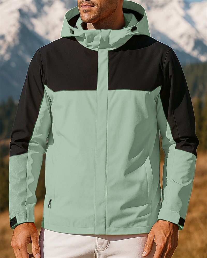 Herren Windjacke Wanderjacke Regenmantel Außen Wasserdicht Winddicht Wanderoutfits Wanderbekleidung Frühling Herbst Jacke Jagd Angeln Camping / Wandern / Höhlenforschung Dunkelgrau Rot Blau 2025 - $32.99 –P8