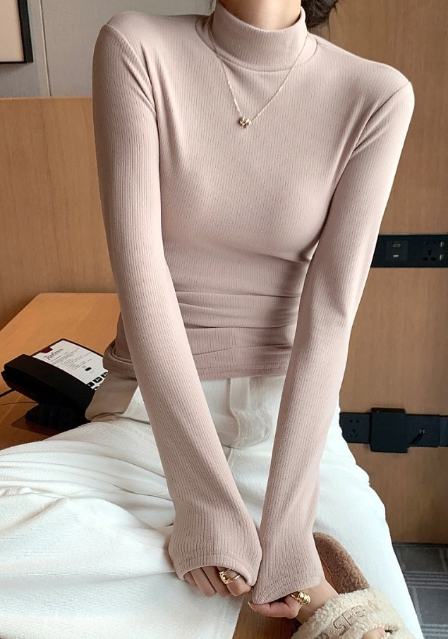 Per donna Felpa Elegante Casual Morbido Colore Puro A Coste Dolcevita Lavorato a maglia Manica Lunga Top Regolari Maglia All'aperto Quotidiano Weekend Nero Bianco Autunno Inverno del 2025 a $11.99 –P19
