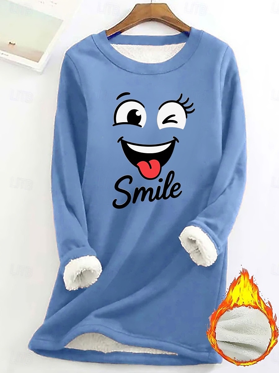 Pull-over pour femme, sweat-shirt graphique, chaud, décontracté, duveteux, manches longues, col rond, régulier, streetwear, décontracté, jaune, rose, rose foncé, bleu, gris, printemps, automne, hiver de 2025 ? $23.99 –P6