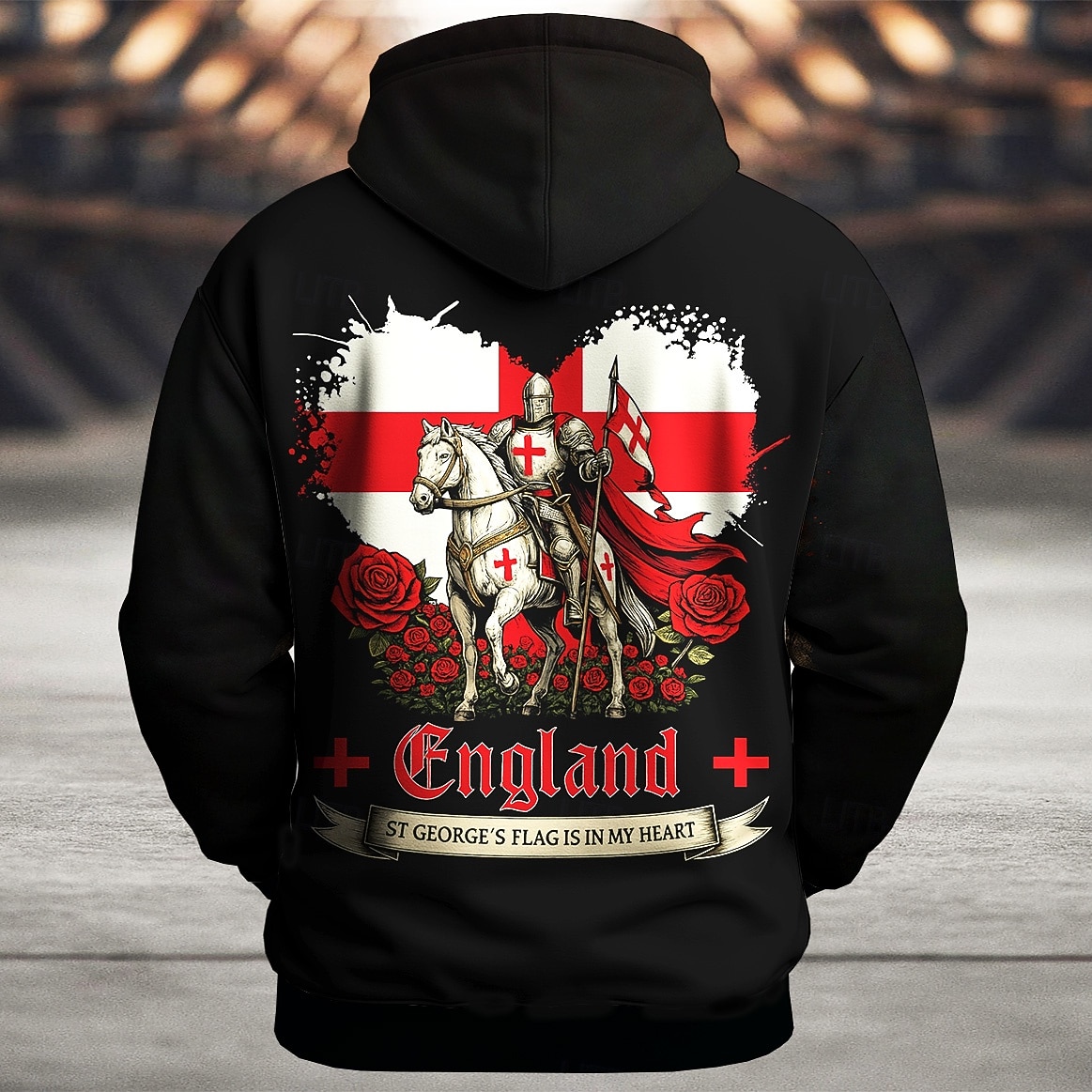 Férfi Zászló UK Kapucnis felsőrész Pulóver Sportok Divat Terített nyak Szabadtéri Iroda Utcai öltözék Fekete Fehér Zsinór 3D Ősz Tél Tervező 2025 - $26.99 –P5