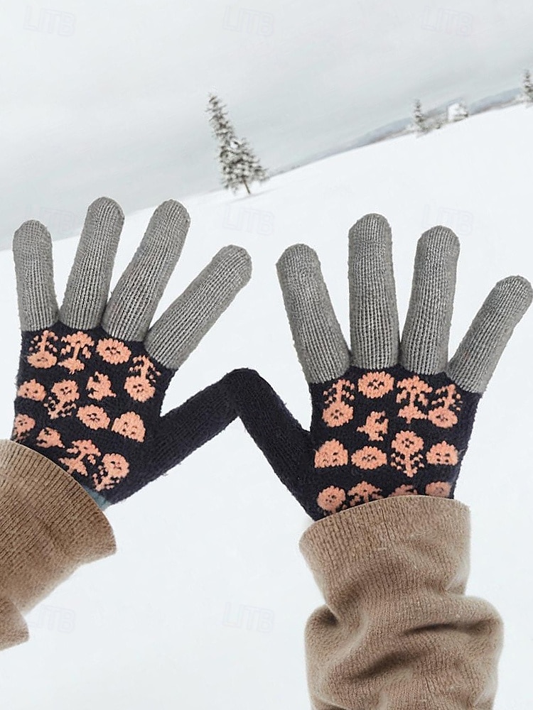 gants d'hiver tricotés pour femmes avec fonction écran tactile, mitaines en laine chaudes en plusieurs couleurs, cadeau de Noël pour l'extérieur, vêtements décontractés et de vacances de 2025 ? $14.99 –P5