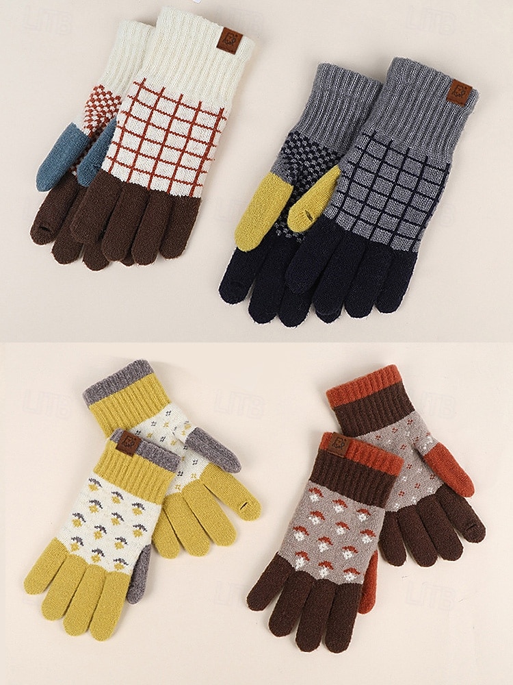 gants d'hiver tricotés pour femmes avec fonction écran tactile, mitaines en laine chaudes en plusieurs couleurs, cadeau de Noël pour l'extérieur, vêtements décontractés et de vacances de 2025 ? $14.99 –P12