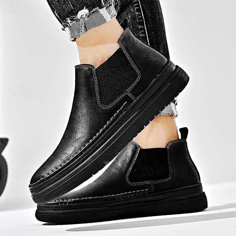 Baskets Chelsea grises à enfiler pour homme – Mocassins décontractés à tige basse avec empiècements latéraux élastiques pour un usage quotidien, les déplacements et les tenues décontractées de 2025 ? $54.99 –P15