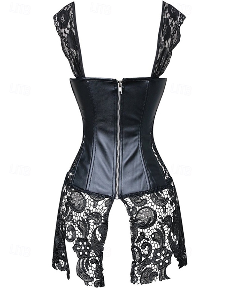 Dame Korsett Shapewear Midje Cincher Formet Bekledning Sexy korsett Sexy Søt Ren farge Lapper Snørehull Skjørt Feriereise Daglig Seng Ermeløs Korsett Svart Rød Vår Høst Skreddersydd 2026 - $34.99 –P8