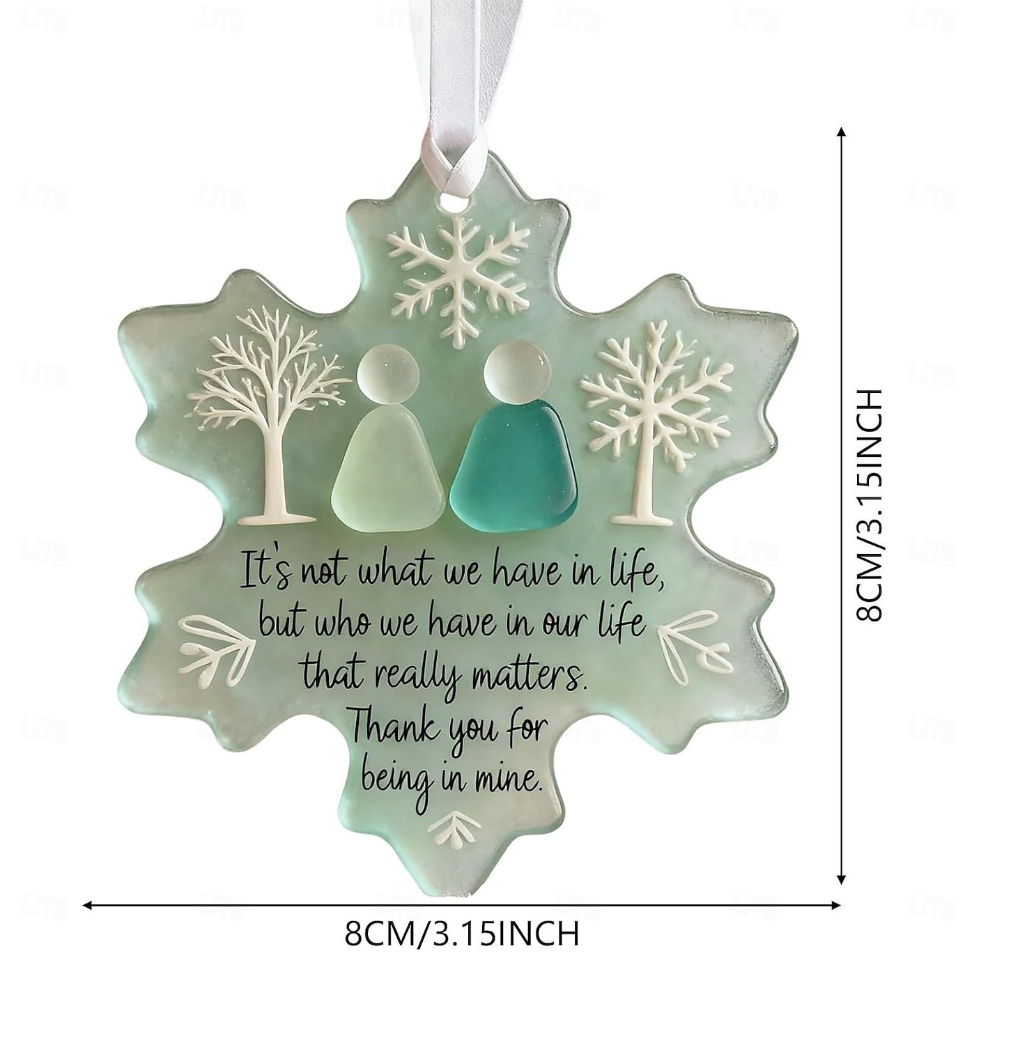 Snowflake Shaped Acrylic Snowflake Sea Glass Friendship Christmas Ornament Unique Friendship Keepsake Coastal Winter Xmas Tree Decoration Ideal Gifts for Best Friends 2025 - $10.99 –P8
