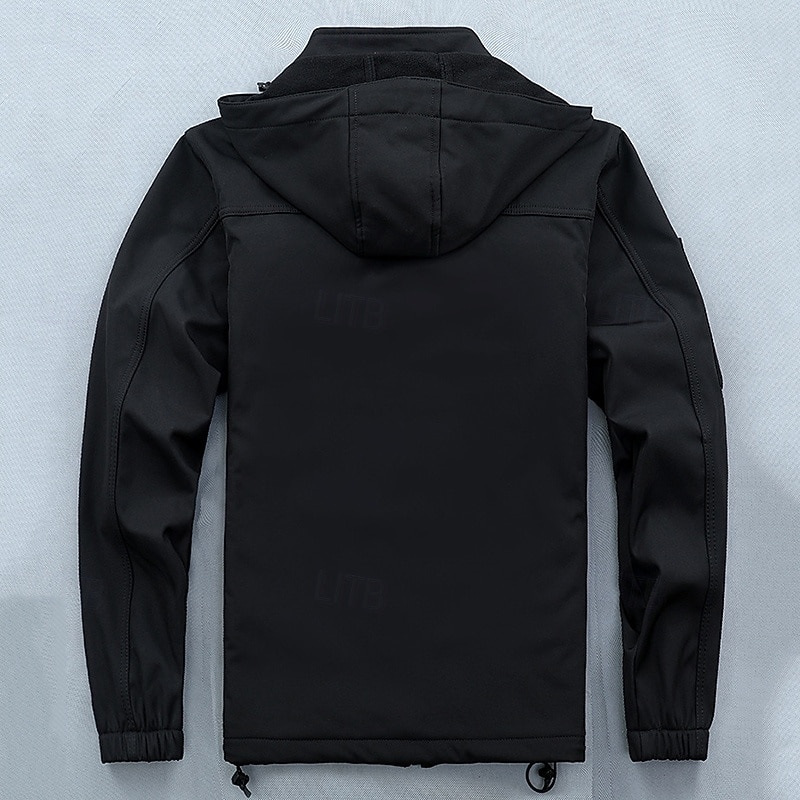 Men's Hiking Jacket Fleece Jacket Winter Coat Puffer Jacket Thermal Set Winter Autumn / Fall Outdoor Camo Thermal Warm Waterproof Windproof Top Black Green Khaki 2026 - $70.99 –P11