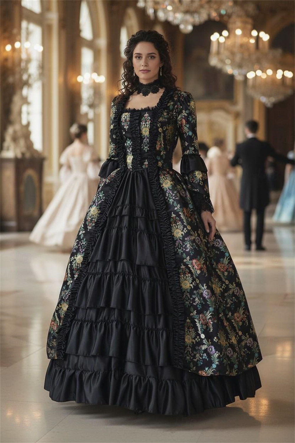 Γοτθική Λολίτα Ροκοκό Βικτοριανό Φανταστική φορεσιά Τουαλέτα Φόρεμα χορού Μεγάλα Μεγέθη Βασίλισσα Πριγκίπισσα Φλοράλ Φανταχτερή Φόρεμα Γυναικεία βασιλικός Απόκριες Επίδοση Μασκάρεμα Ρεν Φερ Ενηλίκων 2026 - $131.99 –P2