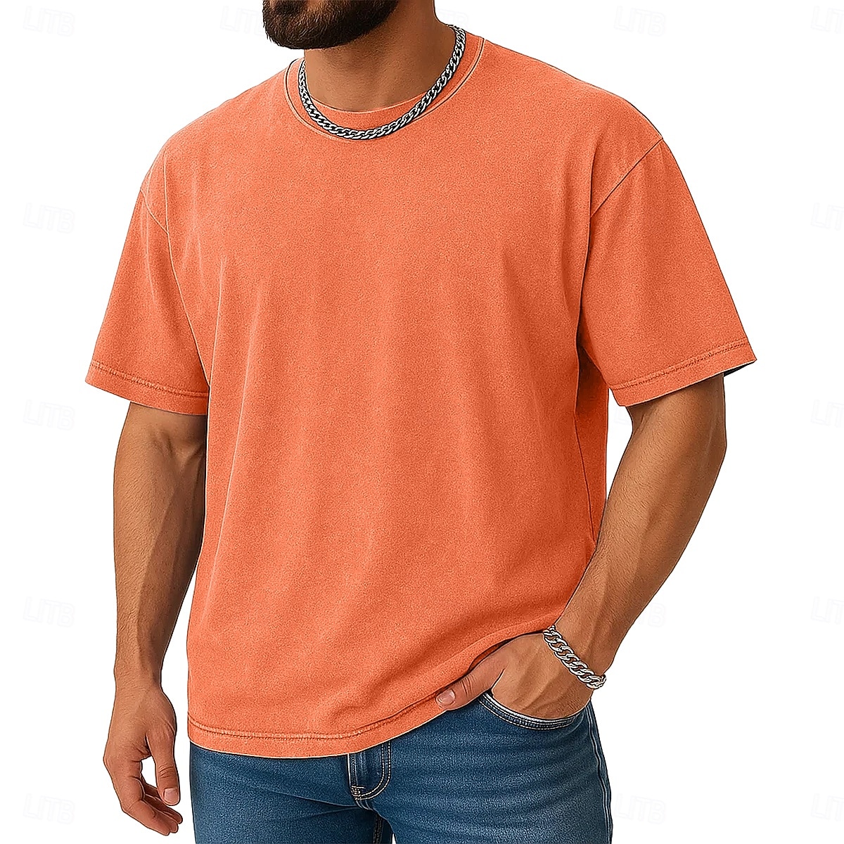 SoftFade™ Herren T-Shirt Kurzarm Rundhalsausschnitt Sommer Frühling Einfarbig Elegant Vintage Neutral Rundhalsausschnitt Verwaschen Einfarbig Lässig Zuhause Outdoor Schwarz Pink Königsblau Top Tee 2026 - $26.99 –P10