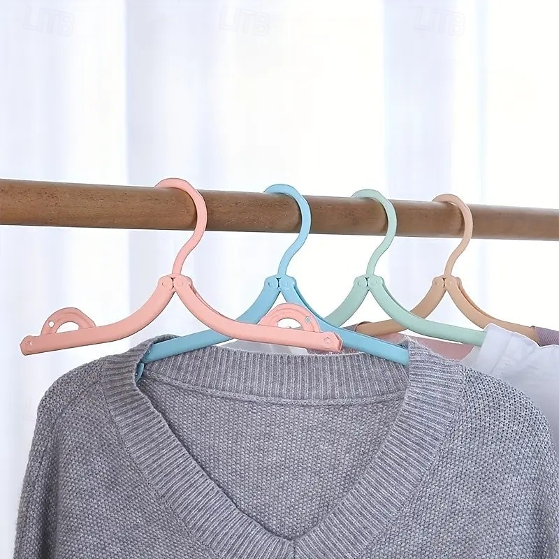 2026年 10/20個パック ポータブル折りたたみ式旅行用ハンガー ミックスカラー - 省スペースで丈夫なプラスチック製洋服ハンガー 家庭用、小売店用 &旅行用  コレクション – $10.99 –P7