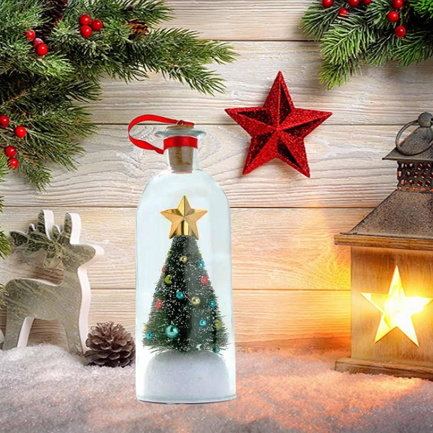 Messaggio di Natale in una bottiglia, ornamento con registrazione vocale, ornamenti in vetro per l'albero di Natale con messaggio, design unico con bottiglia, decorazione natalizia registrabile, del 2025 a $27.99 –P3