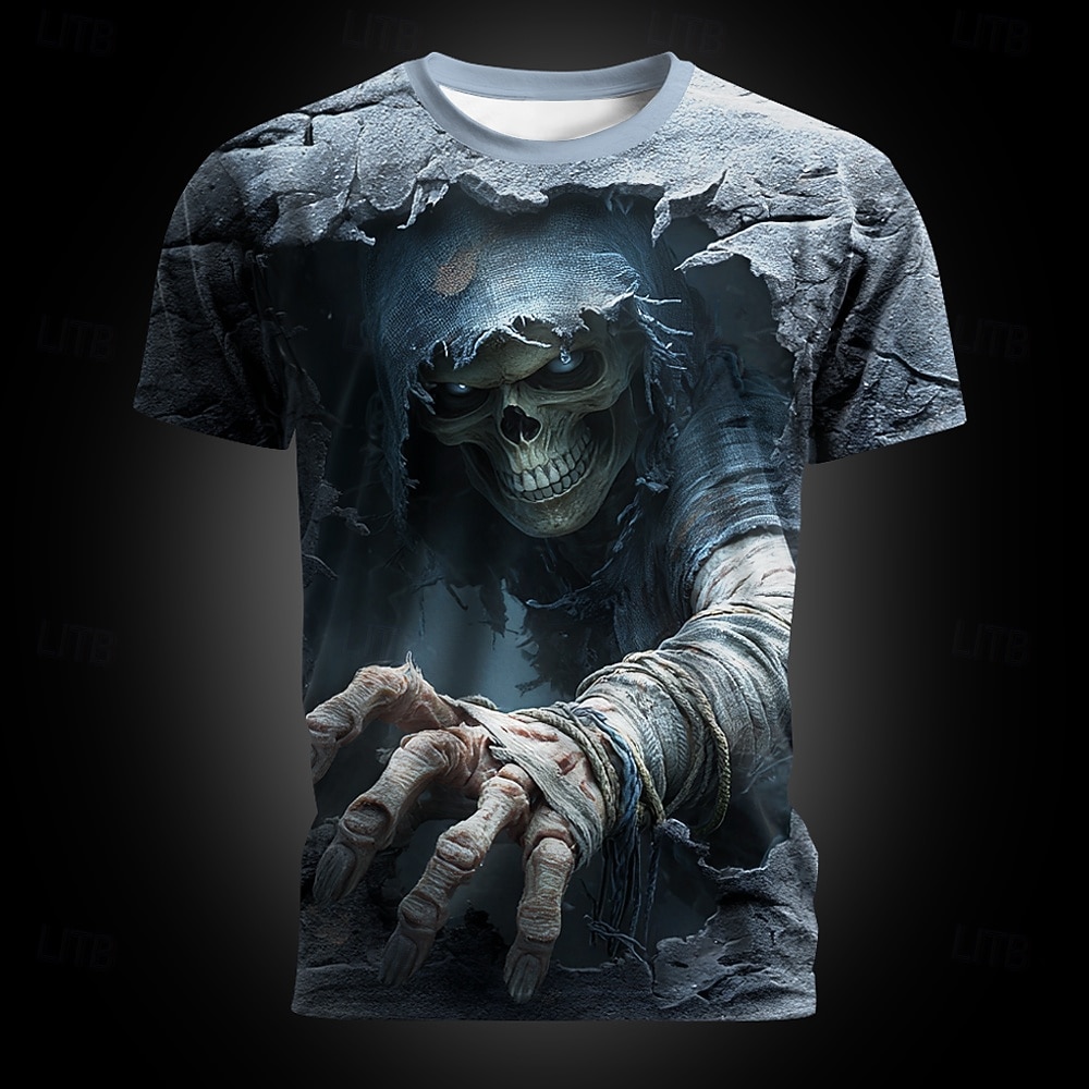 Per uomo Illusione ottica La Morte 3D Maglietta Manica Corta maglietta Stampa 3D Girocollo Camicia Esagerato Designer Orrore Club Feste Streetwear Nero 1 Nero 3 Nero 2 Estate Primavera Tutte le del 2026 a $22.99 –P1