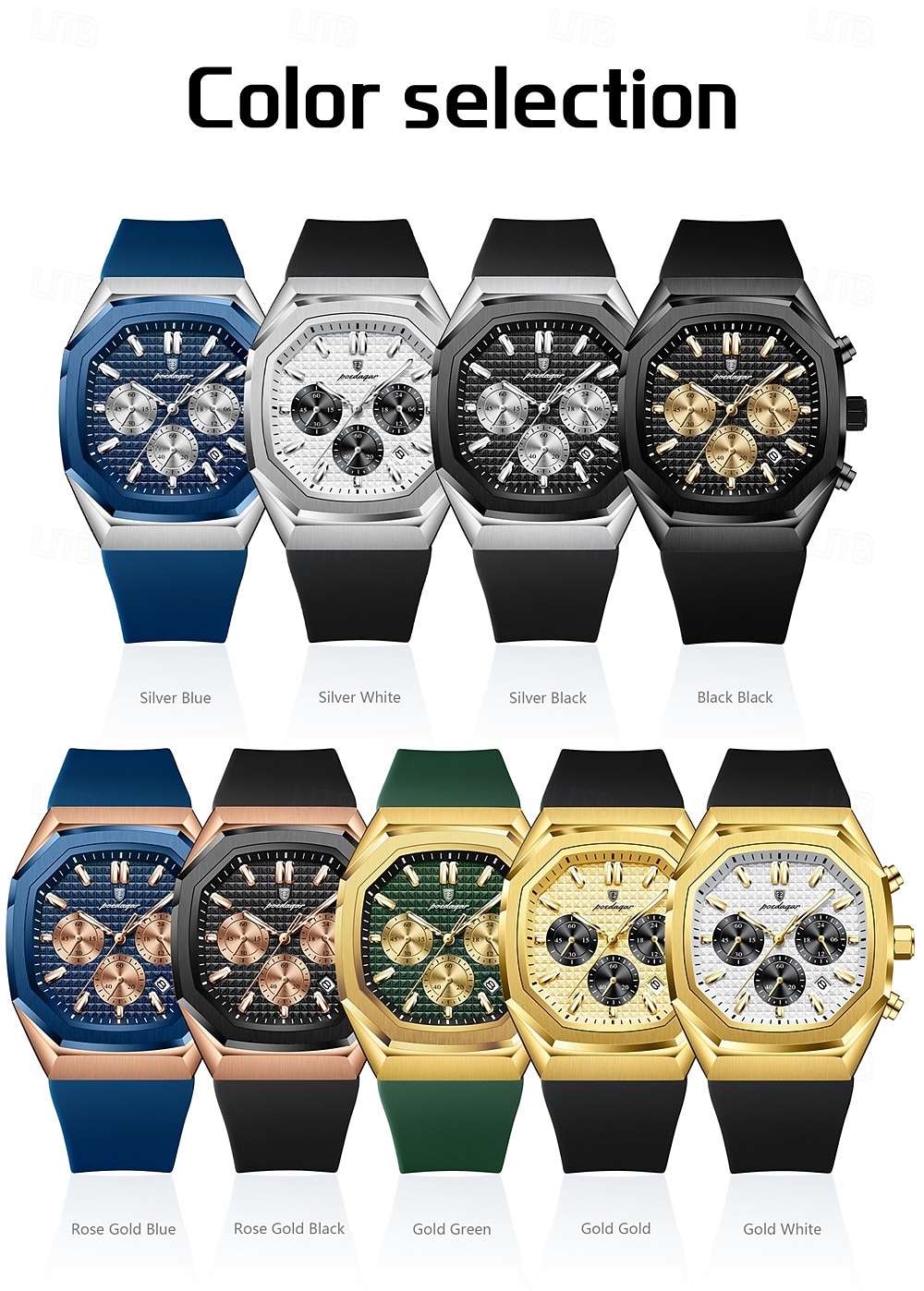 Business Watch Gift for men Waterproof Luminous Chronograph Date Man Wristwatch Silicone Strap Quartz Men's Watches 893 2026 - $34.99 –P6