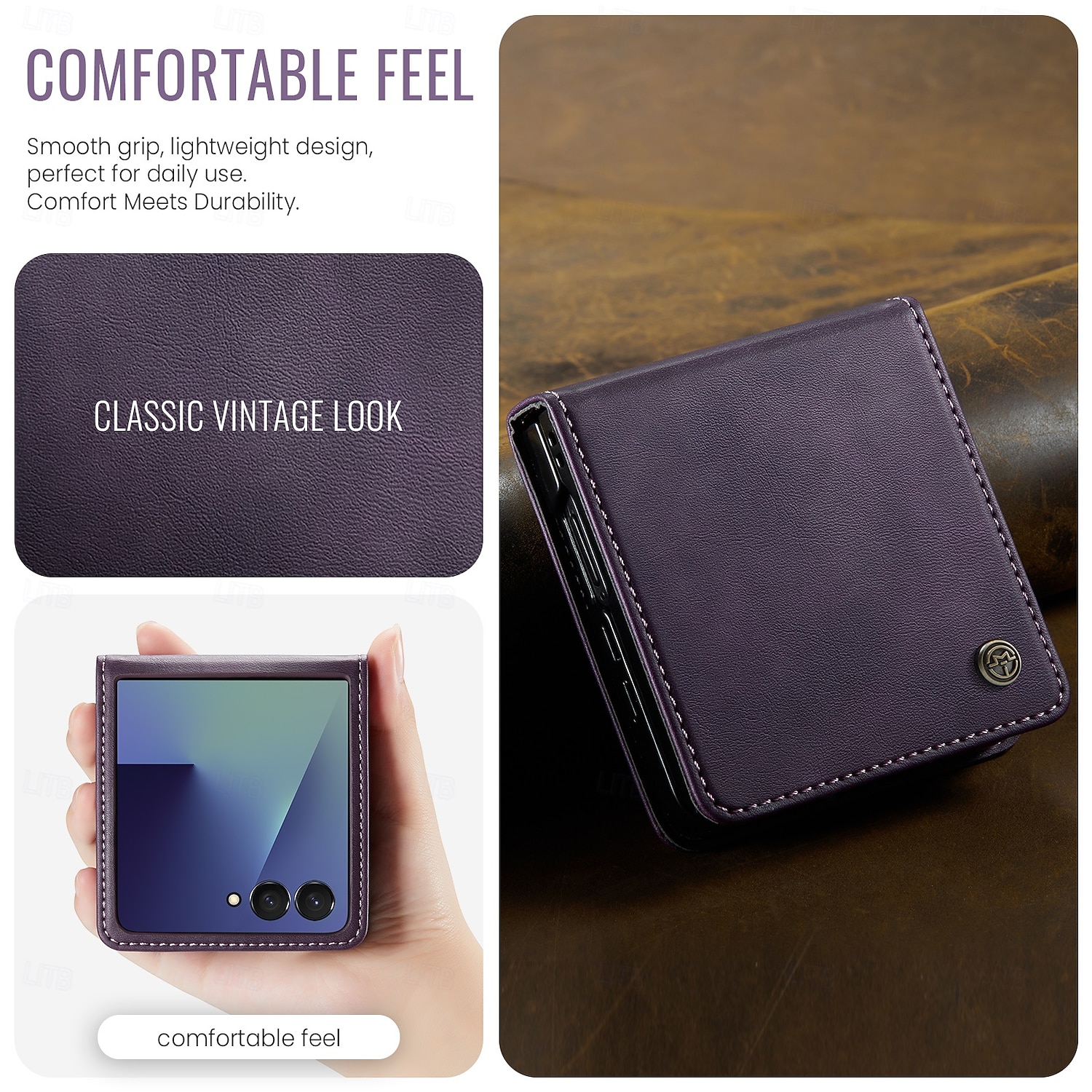Handy Hülle Handyhüllen Für Samsung Galaxy Z Flip 7 Magnetische Adsorption Brieftaschenhülle Magnetisch Vollschutz Ständer TPU PU-Leder 2026 - $15.99 –P5