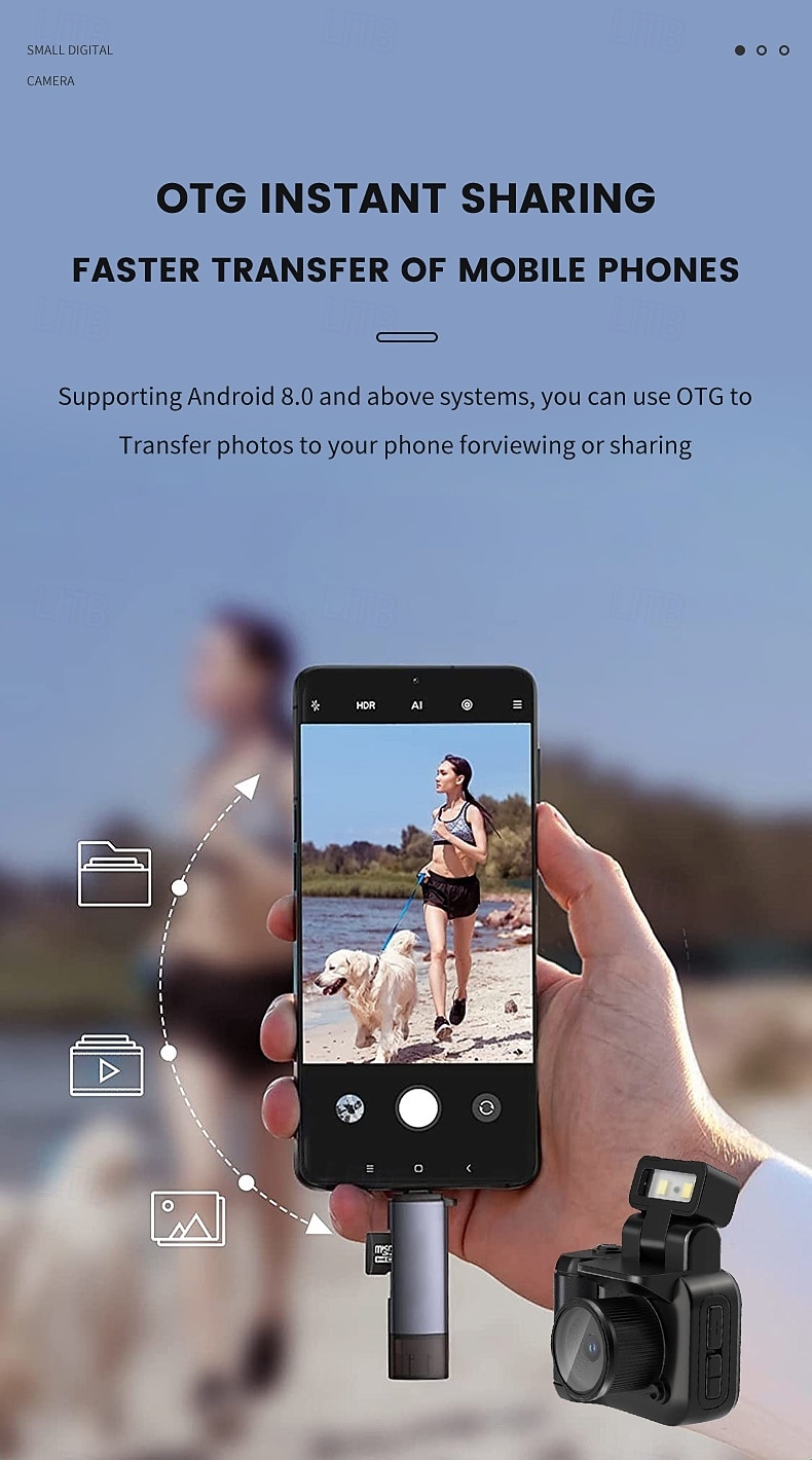 מצלמה דיגיטלית מיני רטרו HD 1080p לסטודנטים עם מחזיק מפתחות נייד, פלאש ותא סוללה נייד להקלטת תמונות ווידאו. 2025 - $32.99 –P9