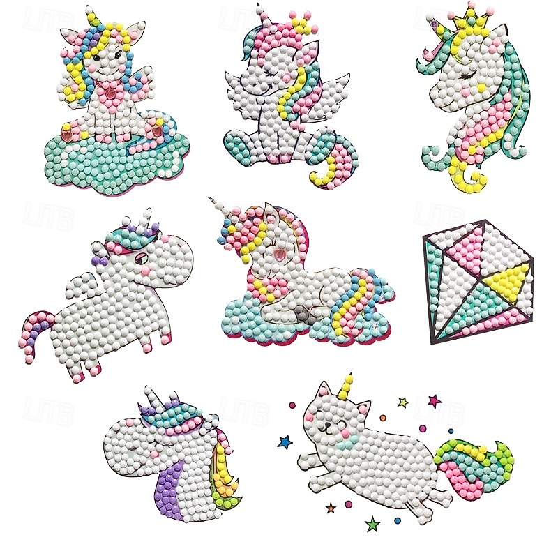 Adesivi artistici con diamanti 5D, arti e mestieri, gemme creative, kit di pittura con i numeri per bambini dai 4 ai 6 anni, dai 6 agli 8 anni, dagli 8 ai 12 anni, adesivi fai da te con mosaico, giocattoli per feste di compleanno, regali di Halloween e Na del 2026 a $9.99 –P9