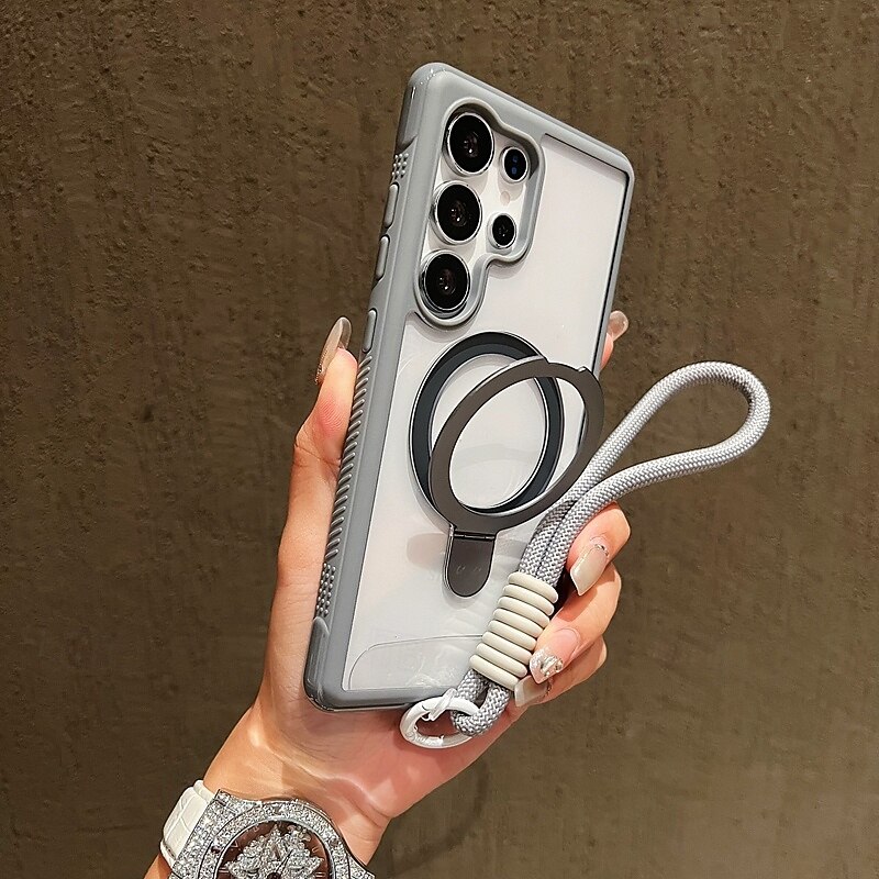 teléfono Funda Para Samsung galaxia S25 Ultra Plus S25 Edge S24 Plus Funda Trasera con Soporte con cordón Antigolpes Retro TPU Acrílico 2025 - $16.99 –P17