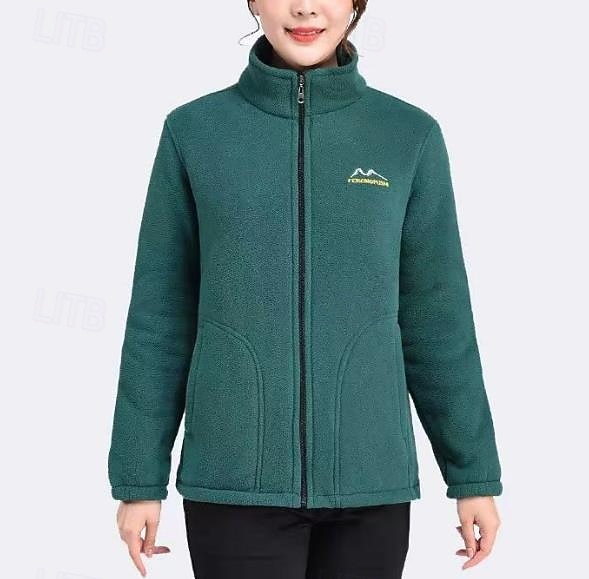 Veste polaire Femmes Top manche longue Col montant Doux Chaud Avec Poches Salle de sport Course Fitness Des sports Tenues de Sport Noir Rouge de 2026 ? $13.99 –P4