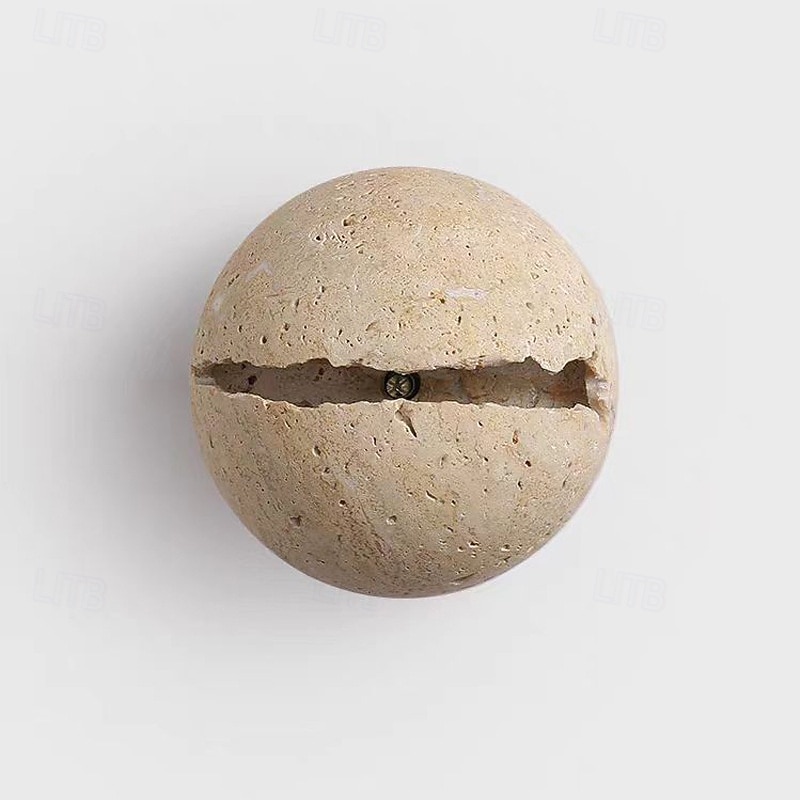 Wall Lights Indoor Modern Yellow Travertine Wall Lamps Art Globe Stone Wall Sconces for Bed Room Living Room G4 Wall Mounted Light 2026 - $296.99 –P3