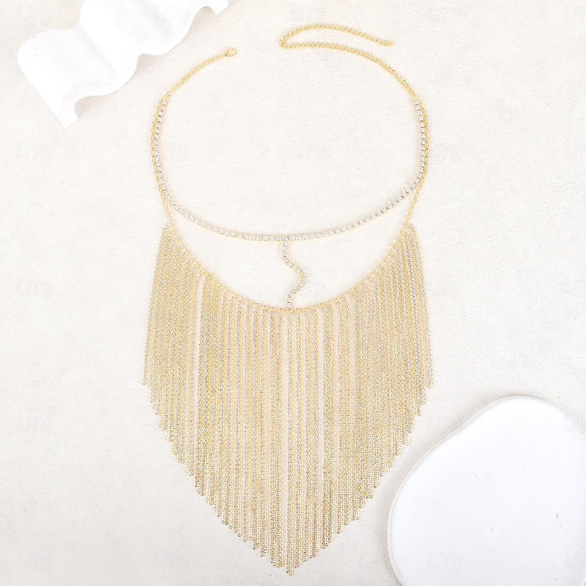 damemaske med strass-frynser - glitrende dusk-ansiktsmykke tilbehør til fest, festival, maskerade og klubbantrekk 2026 - $19.99 –P5