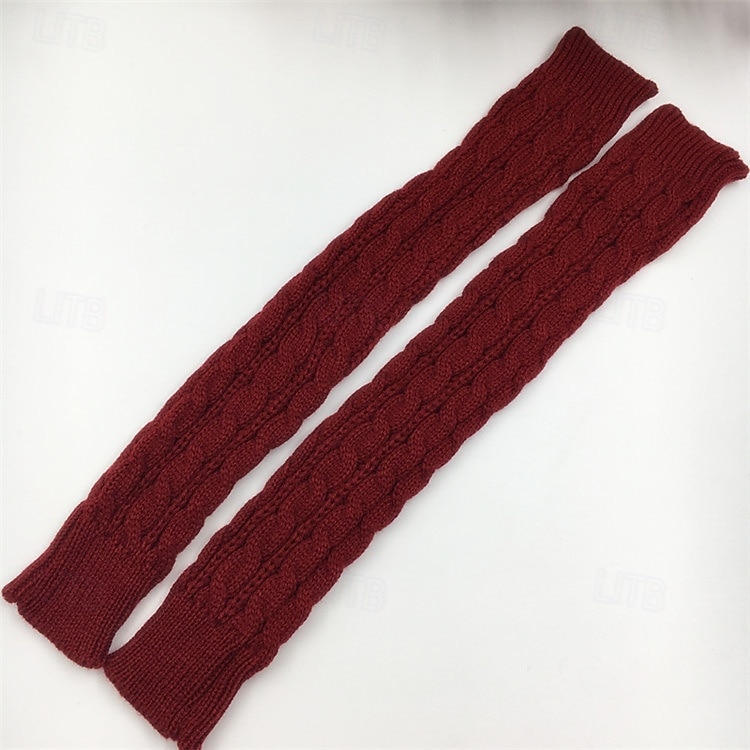 Naisten pitkät talvineulehihat, kynnettömät akryylikäsineet, lämpimät kädettömät neuleet syksyyn ja talveen, pitkät hihanlämmittimet 2026 - $10.99 –P7