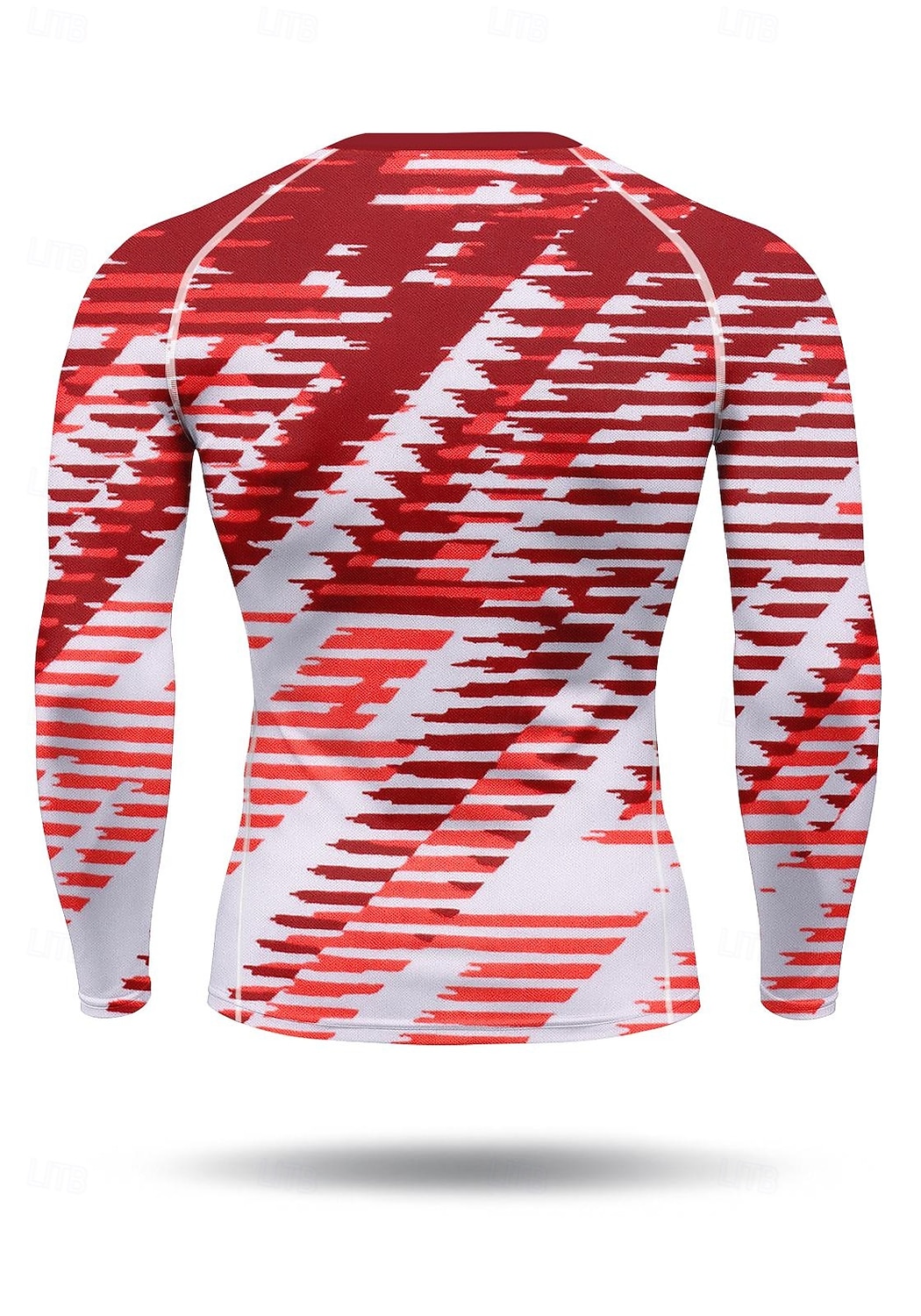 2025年 男性用 コンプレッション・シャツ ランニングＴシャツ 3Dプリント 長袖 ベース層 幾何学模様 速乾性 ビデオ圧縮 パワーフレックス 吸汗性 ジムトレーニング アクティブトレーニング 運動 スポーツウェア アクティブウェア レッド  コレクション – $20.99 –P2