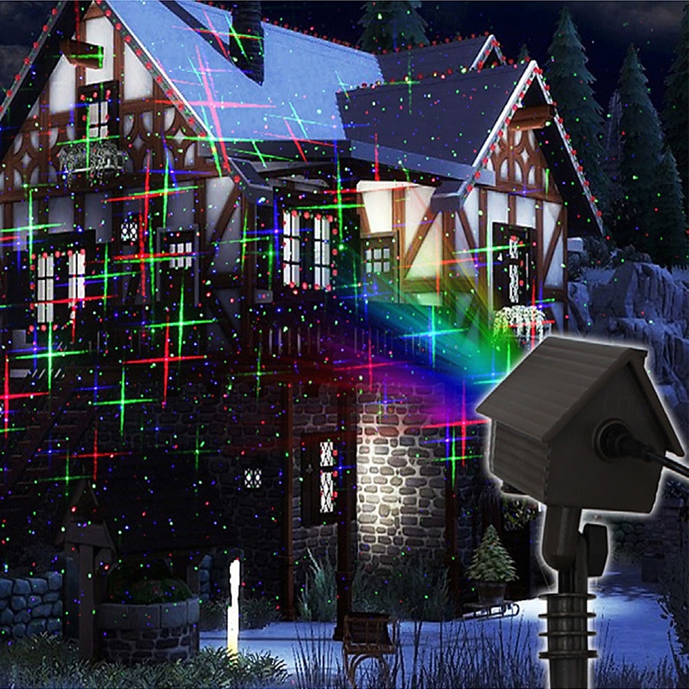Miniproyector de luces láser RGB para jardín con 32 patrones, ideal para Navidad, fiestas de cumpleaños y exteriores. 2025 - $107.99 –P6