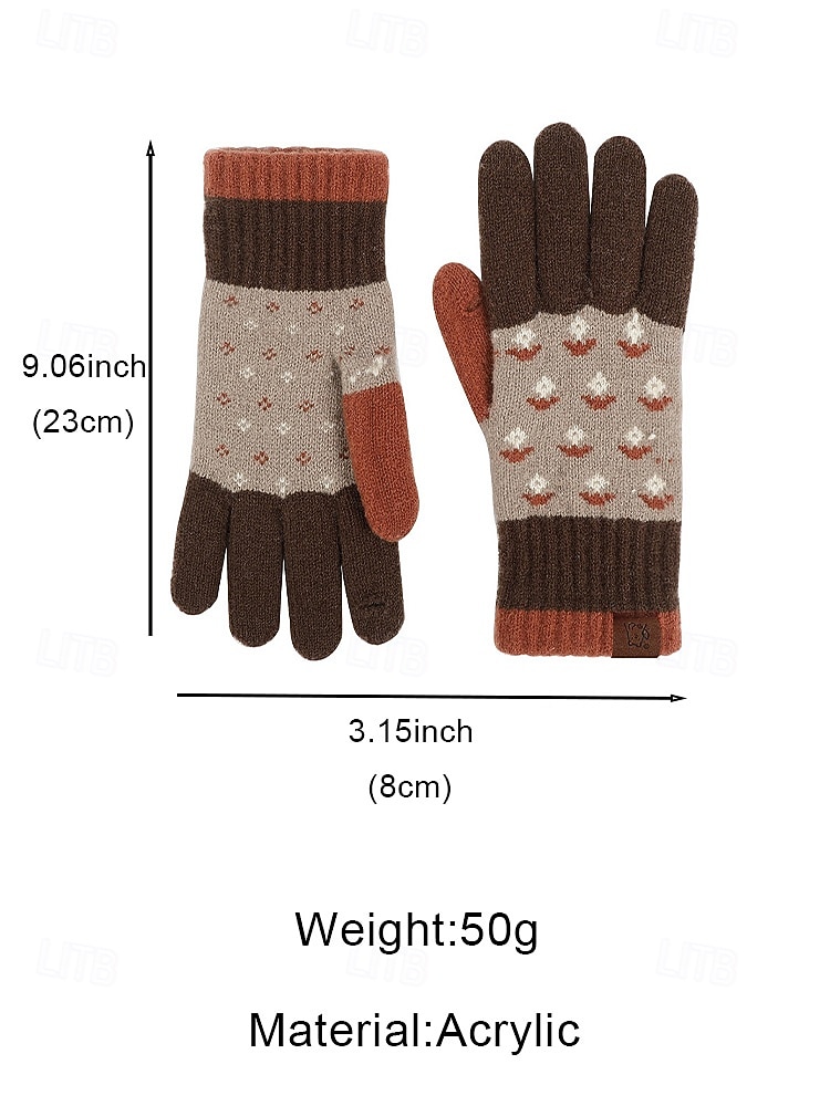 gebreide winterhandschoenen voor dames met touchscreenfunctie, warme wollen wanten in meerdere kleuren, kerstcadeau voor buiten, casual en vakantiekleding 2026 - $14.99 –P14