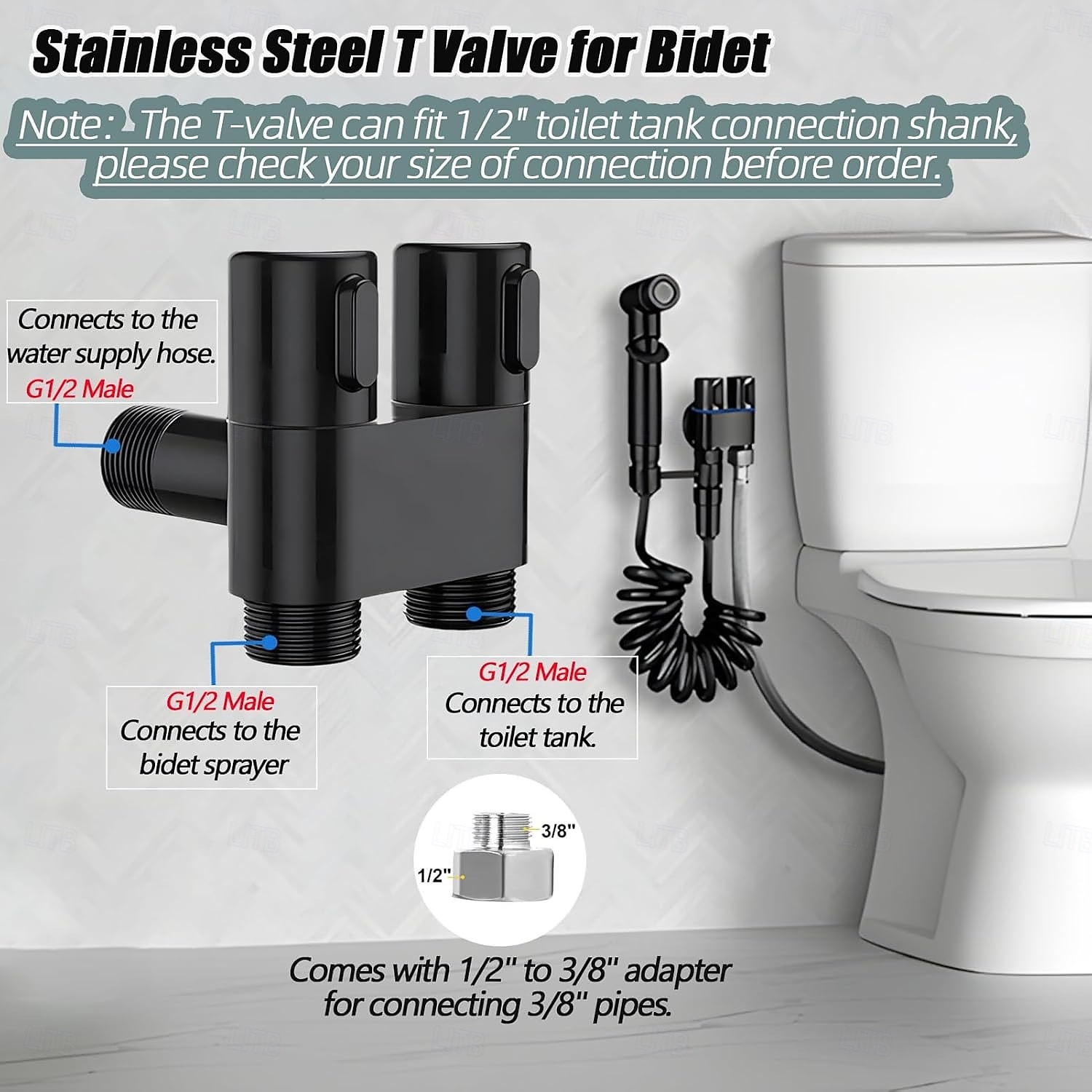 Handheld Bidet Sprayer for Toilet,1-In-2-Out Dual Control Valve,Mini Toilet Faucet Sprayer Kit Butt Washer,Hand Shower Bidet Attachment for Washing Machine and Toilet 2026 - E£1931.52 –P6