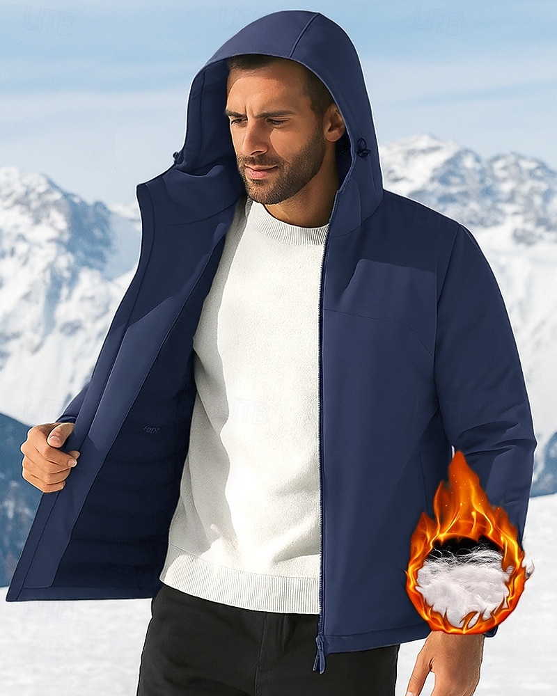 Miesten Ulkoilu takki Vaellustakki Puffer takki Ulko- Vedenkestävä Tuulenkestävä Lämmin Vaellusasut Vaellusvaatteet Kevät Syksy Takki Puuvilla Kiipeily Telttailu / Retkely / Luolailu Talviurheilu 2025 - $42.99 –P10