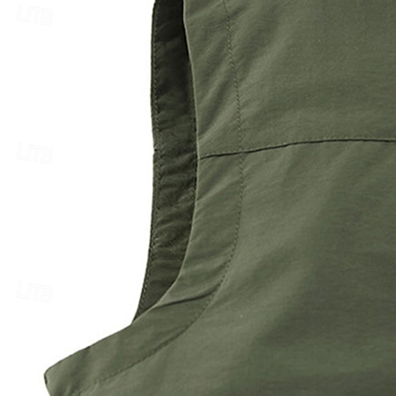 Ανδρικά Γιλέκο εξωτερικού χώρου Veste Γιλέκο ψαρέματος ΕΞΩΤΕΡΙΚΟΥ ΧΩΡΟΥ Καθημερινά Μοντέρνα Καθημερινό Άνοιξη Φθινόπωρο Τσέπη Κουμπιά Νάιλον Άνετο Σκέτο Φερμουάρ Όρθιος Γιακάς Κανονικό 2026 - $33.99 –P5