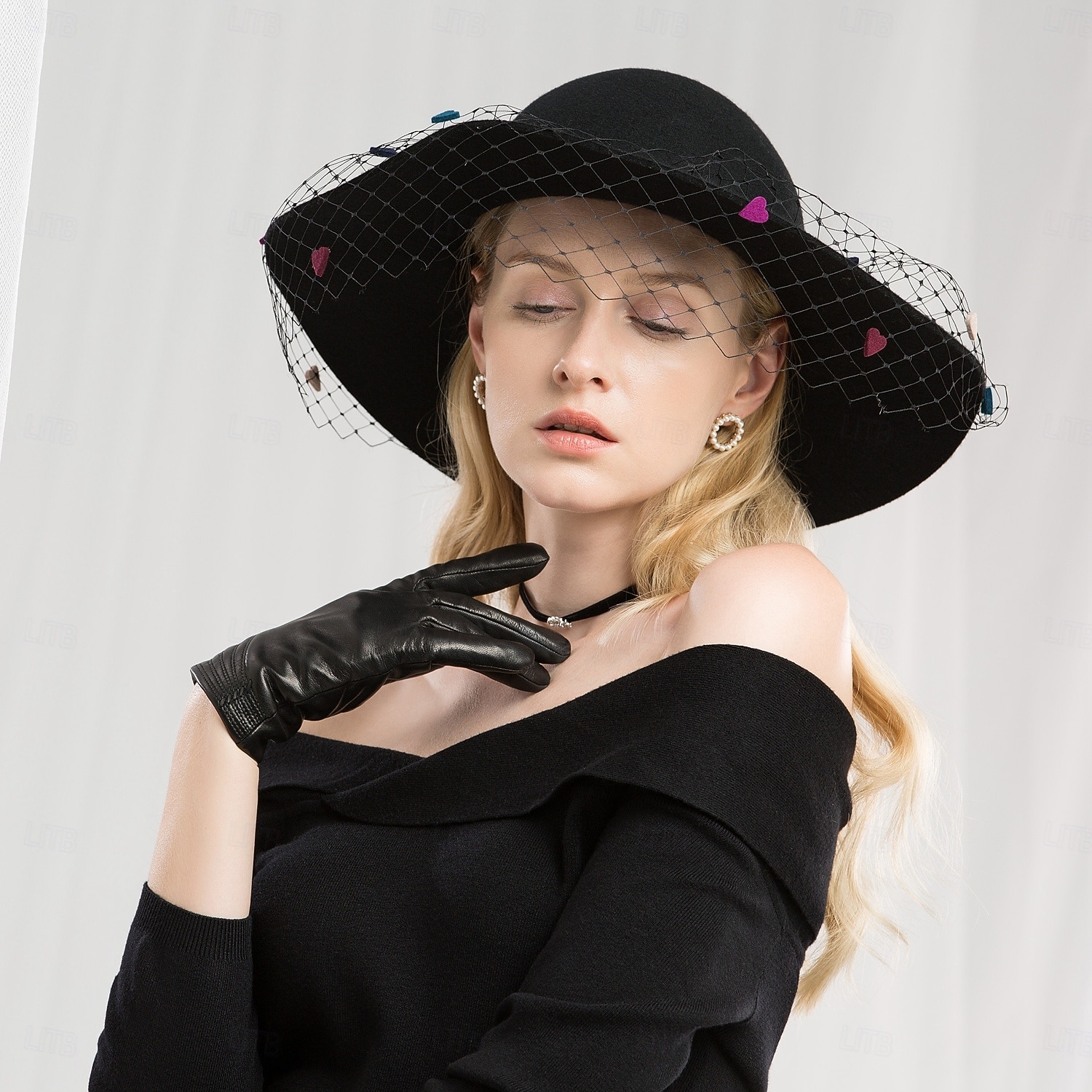 Hats 100% Wool Bowler / Cloche Hat Fedora Hat Wedding Ladies Day Elegant Wedding With Tulle Headpiece Headwear 2026 - $51.99 –P11