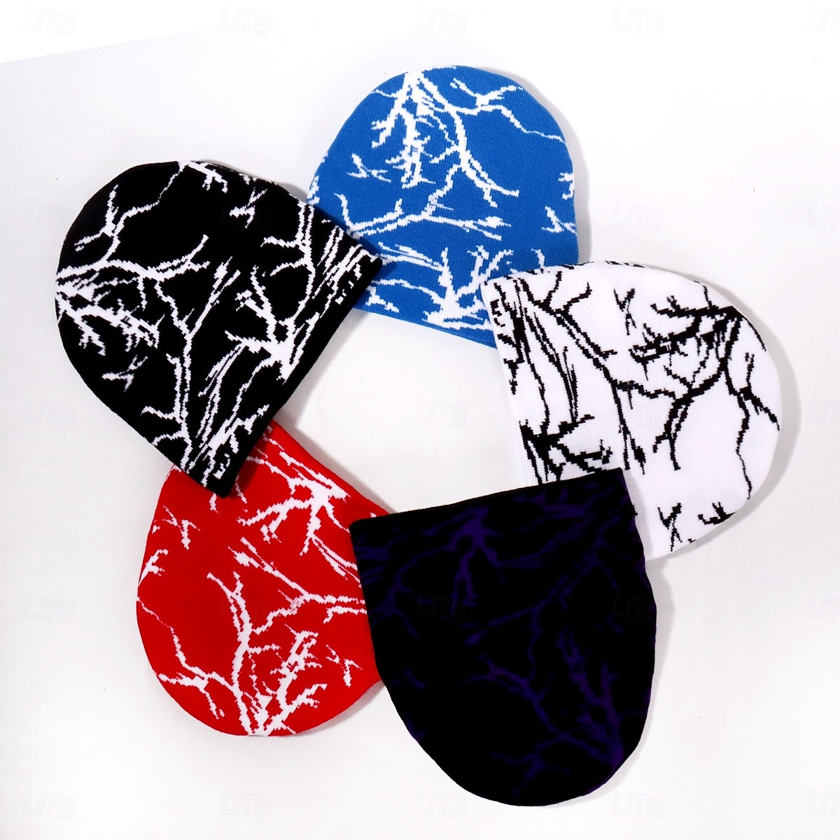 Herren Unisex Beanie Mütze Wintermützen Beanies Schädelkappe Strickmütze Schwarz Weiß Acrylfasern Jacquard Gestrickt Gemütlich Halloween Alltagskleidung Festival Blitz Warm 2026 - $4.49 –P1