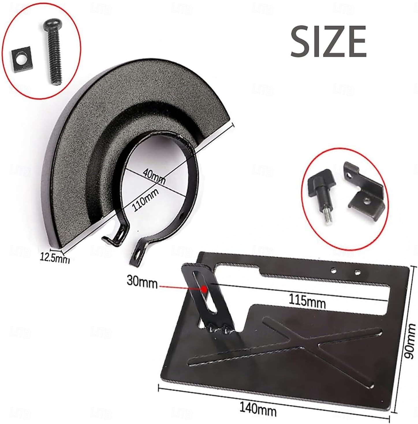 Skyddssats för skärstativ för vinkelslip - justerbart skärskyddssats, vinkelslipstativ och skyddsskärm för 100-125 mm vinkelfräs 2026 - $19.99 –P10