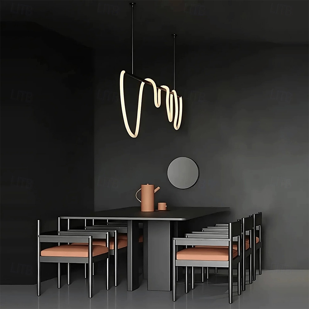 LED závěsné světlo, styl note, severský design, moderní, jednoduché, americké světlo, luxusní, barové osvětlení, kreativní, síťované, dlouhé, obývací pokoj, restaurace, lampy 2026 - $349.99 –P6