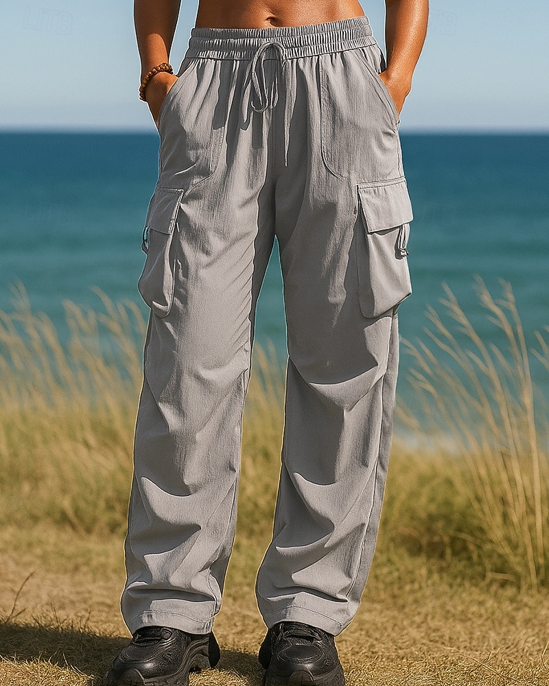 Herr Vida byxor Militärbyxor Vandringsbyxor Vår Höst Utomhus Normal Vattentät Vindtät Underdelar Ficka Elastisk midja Svart Armégrön Camping / vandring Löpning S M L XL XXL 2026 - $46.99 –P5