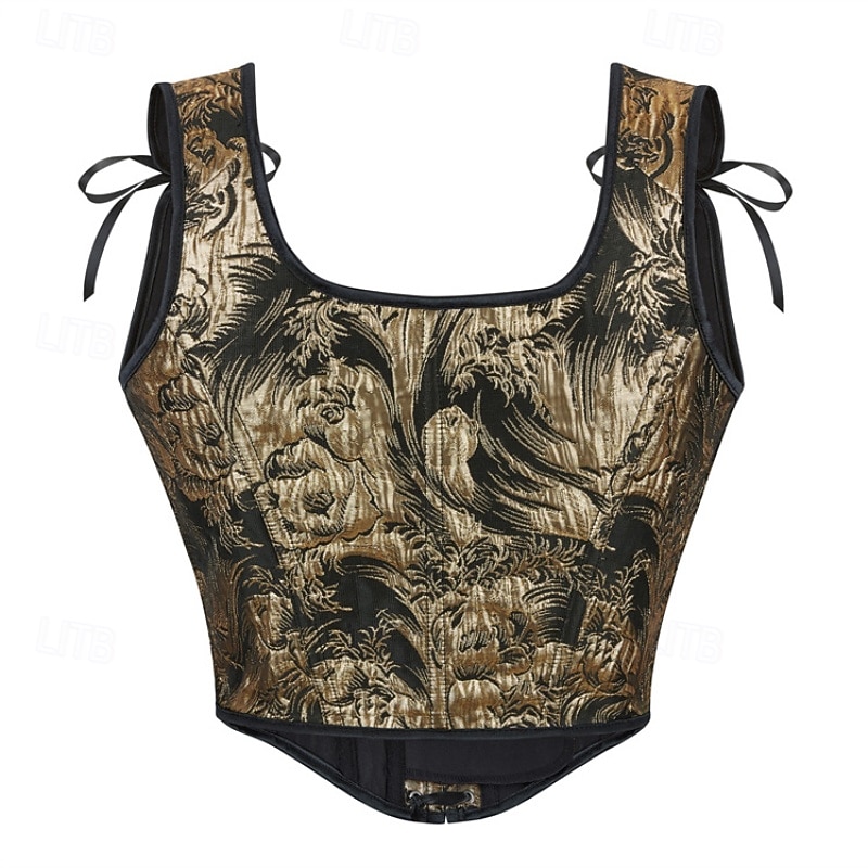Dámské Stahovací korzet/stahovací prádlo Stahovací spodní prádlo Sexy korzet Sexy Sladký Květinový Slátanina Dovolená Párty ulice Bez rukávů Do U Zlatá černá Zlatá Jaro Podzim Na míru 2026 - $35.99 –P11