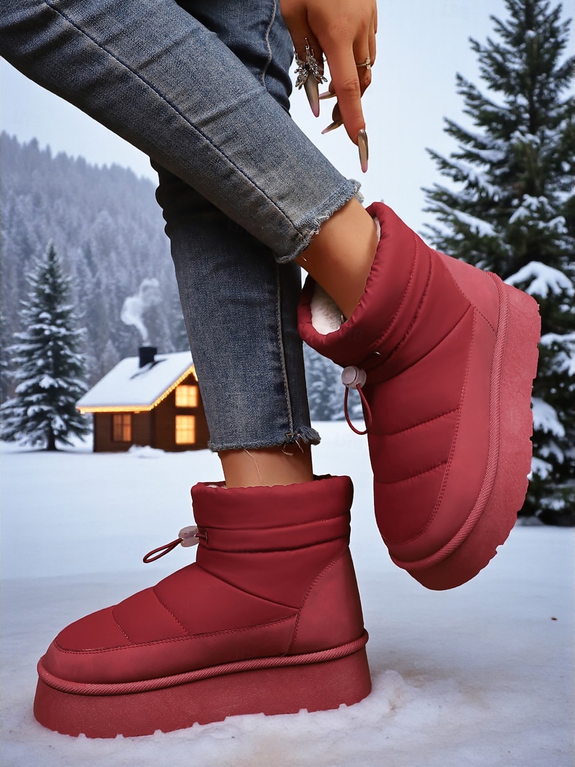 HOBIBEAR Stivali Da Neve Da Donna Stivali Da Passeggio Da Donna - Foto 2