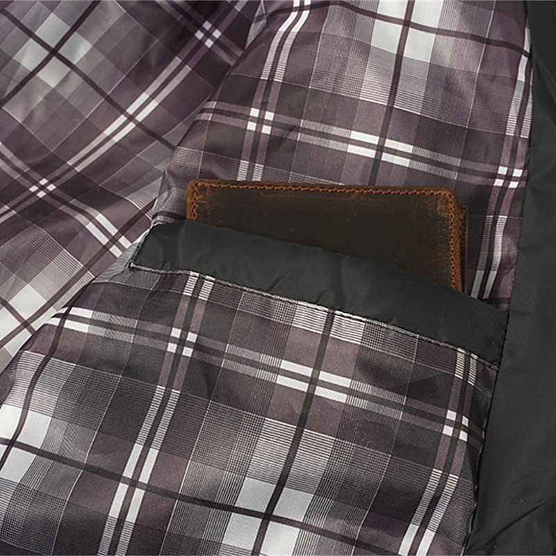 Herr Quiltad jacka Vardaglig jacka Semester Dagligen Håller värmen Lappverk Ficka Höst Vinter Färgblock Mode Klassisk Hög krage Normal Svart Blå Kaki Armégrön Jacka 2025 - $60.99 –P10